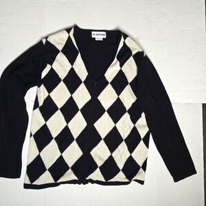 Joan Leslie Checkered Cardigan